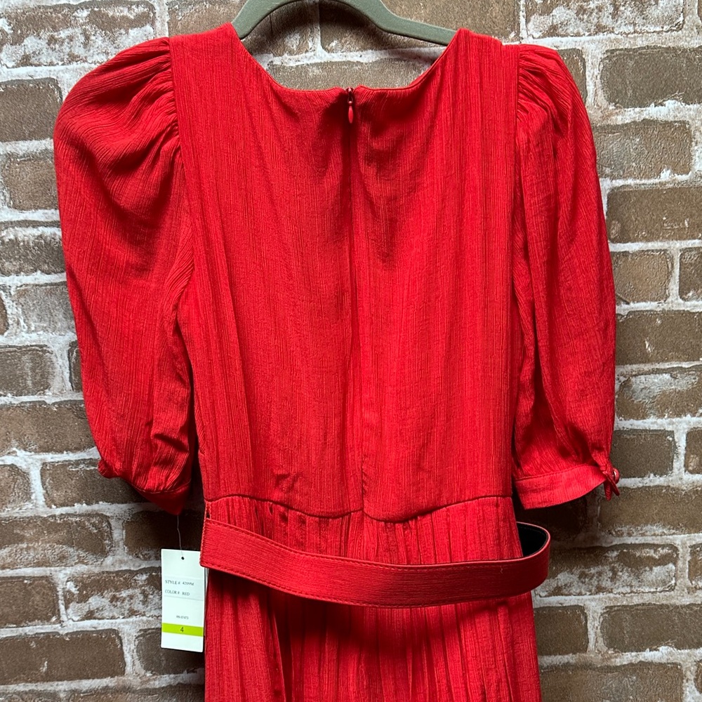 Taylor Bold Red belted dress. New. 138.00 retail - Picture 10 of 10